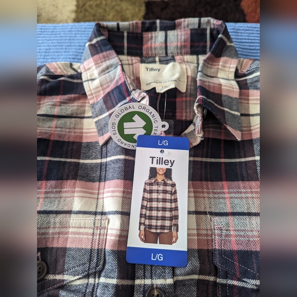 L: Tilley women's large flannel shirt - Picture 2 of 7